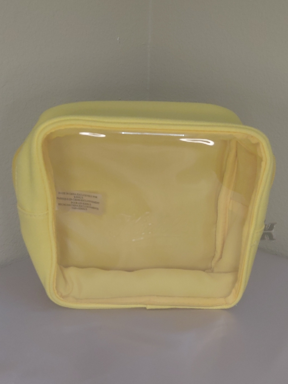 Kiehl's Yellow Clear-Front Cosmetic Bag